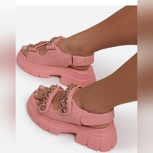 Pink Sandal w/ Gold Chain